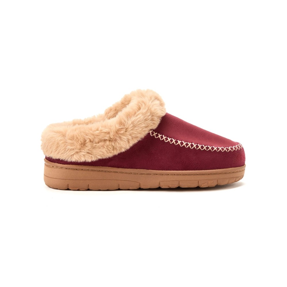 Dearfoams Cozy Clog Slippers Women Young Adult Small Size 5-6 Berry Slip Ons